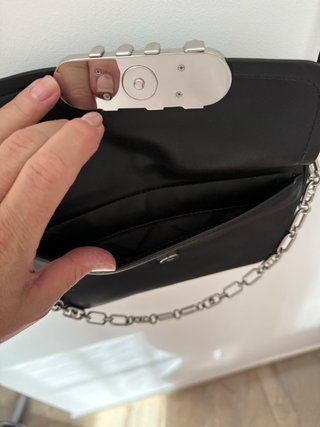 Bolso Michael Kors Negro Cadena Plata