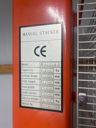 Transpaleta elevadora naranja