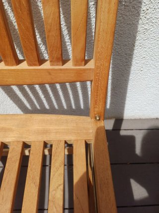 Sedie pieghevoli in teak 100% in legno