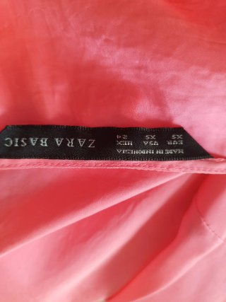 Blusa Zara Rosa Manga Larga