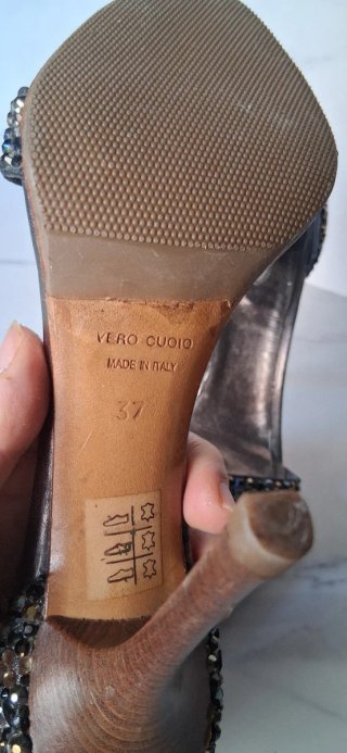 Sandali Le Silla con Swarovski Bronzo