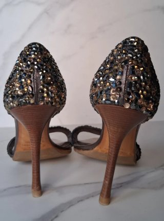 Sandali Le Silla con Swarovski Bronzo