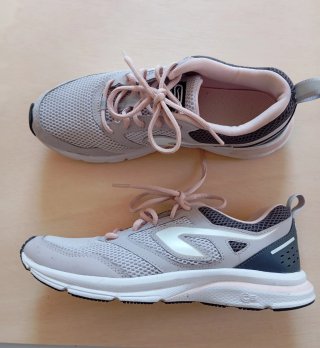 Zapatillas Run Active Gris y Rosa