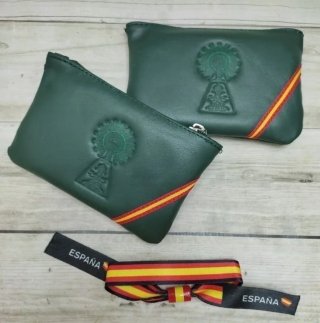 MONEDERO PIEL AUTÉNTICA + PULSERA VIRGEN DEL PILAR