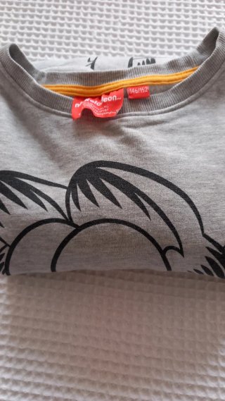Sudadera Gris Garfield Roja, talla 9-10