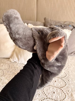 Gorro divertido elefante gris y rosa
