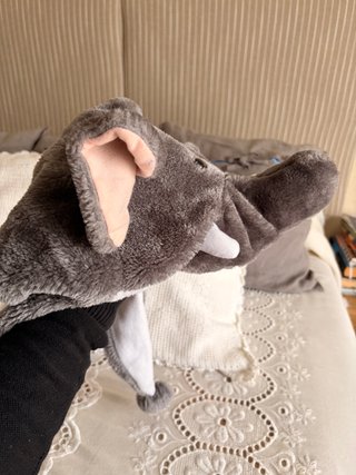 Gorro divertido elefante gris y rosa