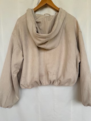 Zara Sudadera con Capucha Beige