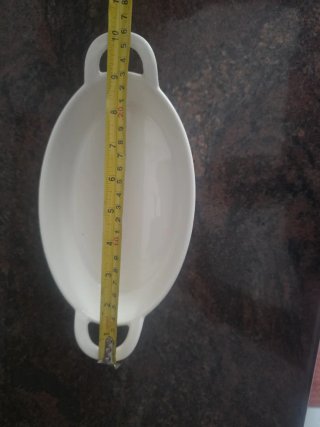 MALACASA Bandejas Porcelana Blancas (2 uds)