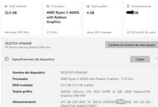 Ordenador Gaming HP