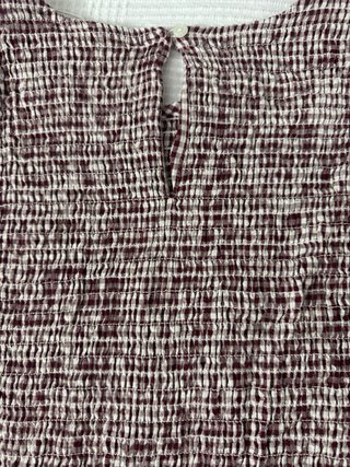 Blusa cuadros Vichy granate y blanca