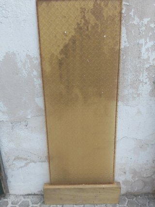 Puertas correderas madera cristal tallado