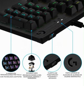 Teclado Gamer Mecánico Logitech G G512 RGB