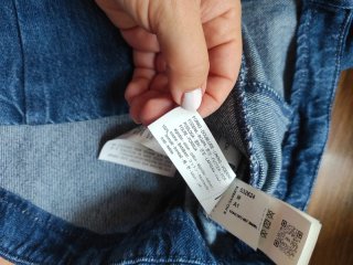 Chaleco vaquero Zara azul entallado algodón