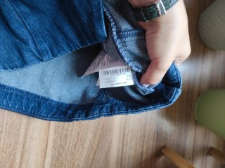 Chaleco vaquero Zara azul entallado algodón