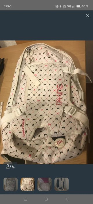 Mochila Dakine blanca con estampado