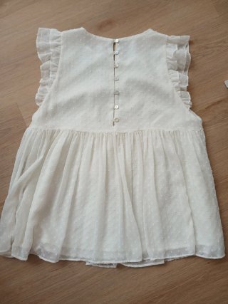 Blusa sin mangas bordada Talla S
