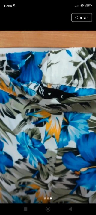 Pantalón estampado floral mujer