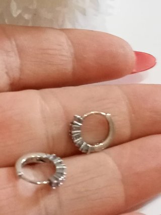 Pendientes Aro Plata S925 Circonitas Rosas