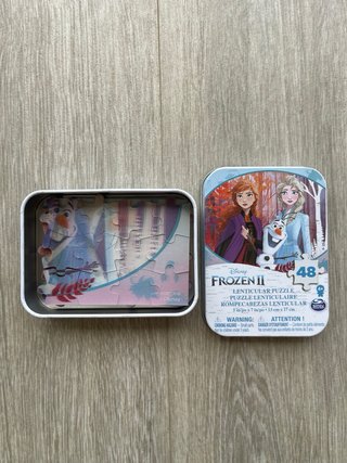 Puzzle Lenticular Frozen 48 Piezas Caja Metálica