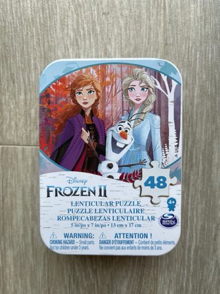 Puzzle Lenticular Frozen 48 Piezas Caja Metálica
