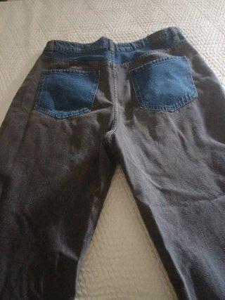 Pantalones globo bicolor vaqueros