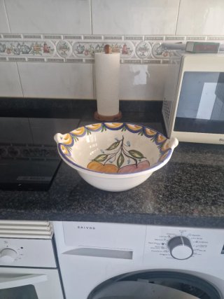 Centro de mesa frutero de cerámica