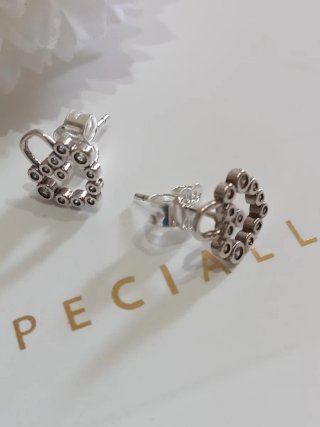 Pendientes Corazón Platas925 con Circonitas