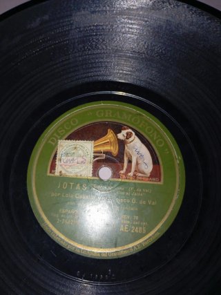 Disco Vinilo 78 RPM Gramófono Jotas AE 2188