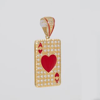 Colgante Carta As de Corazones de oro 18k 750