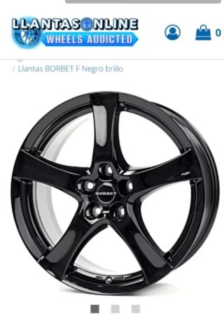 Llantas BORBET F Negro brillo