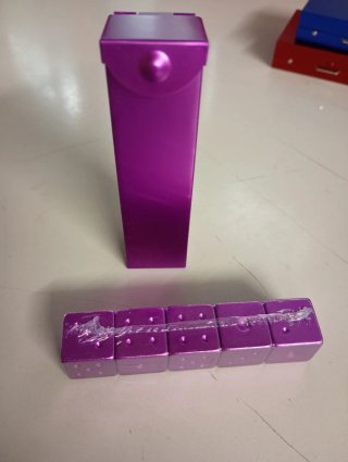 Set dados aluminio colores