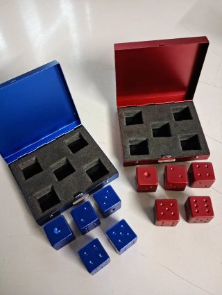 Set dados aluminio colores