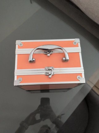 Maletín neceser organizador maquillaje naranja