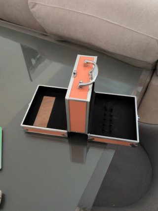 Maletín neceser organizador maquillaje naranja
