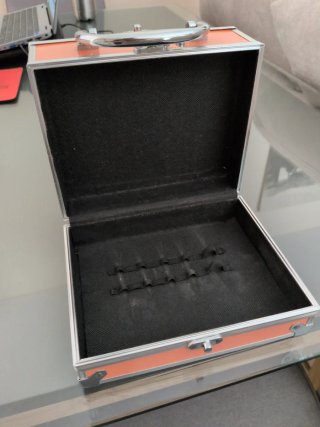 Maletín neceser organizador maquillaje naranja