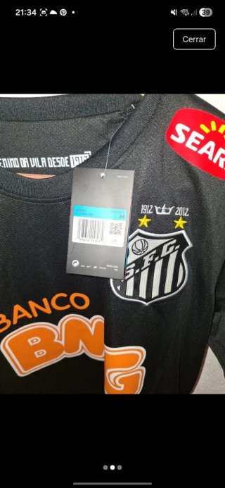Camiseta Santos 12/13 Nike Negra