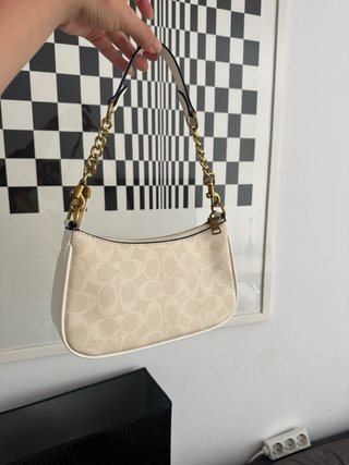 Bolso Coach Beige y Dorado