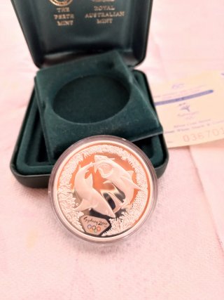 Moneda Conmemorativa Sidney 2000 Tiburón Blanco