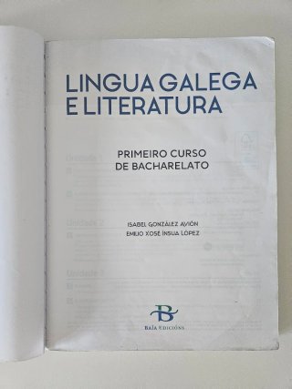 Lingua galega e literatura 1º Bach. LOMLOE