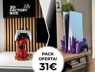 Pack Soportes PS5 3D Personalizable