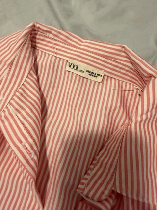 Conjunto vool Rayas Rosa y Blanco