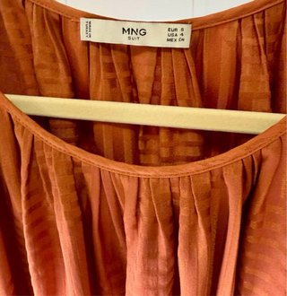 Vestido Mango Talla M Naranja