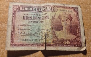 2 Banconote 10 Peseta 1935 Banco de España