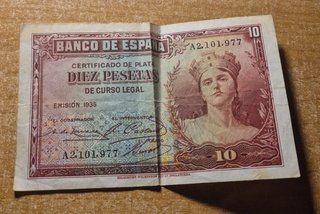 2 Banconote 10 Peseta 1935 Banco de España