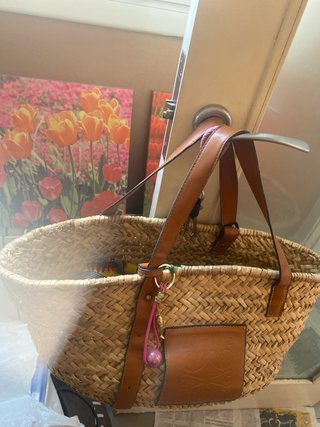 Bolso Grande Loewe Paja y Piel