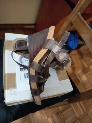 Sandalias Marrones Mujer