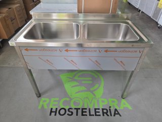 Fregadero industrial 2 senos nuevo