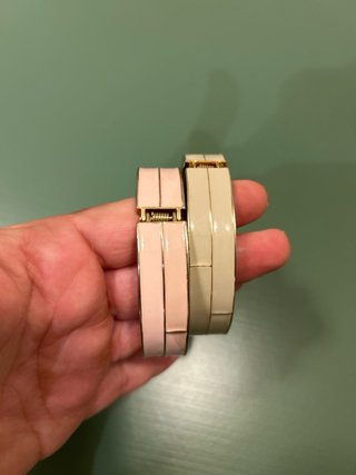 Pulseras mujer estilosas rosa y blanco, se venden