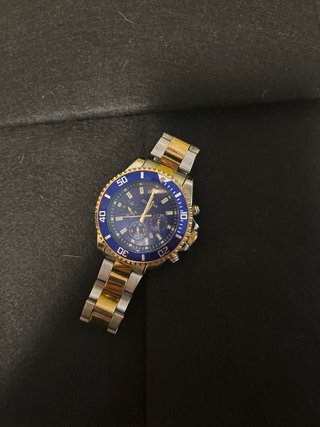 Reloj CUENA azul y dorado